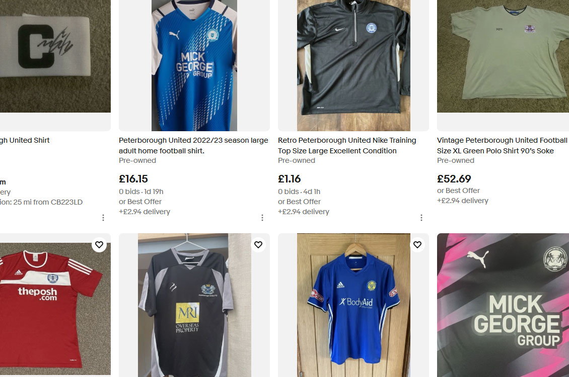 Buy peterborough united football shirts off eBay